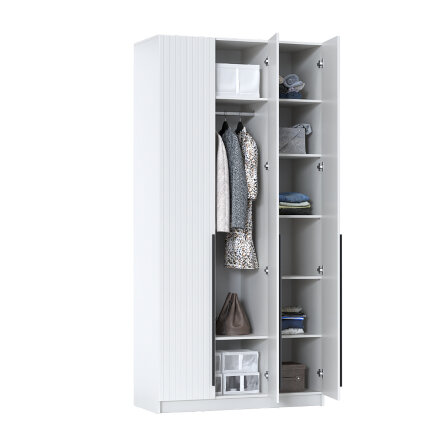 Шкаф 3-х створчатый 67.08 Брандо, МДФ белый (h 248 см)  