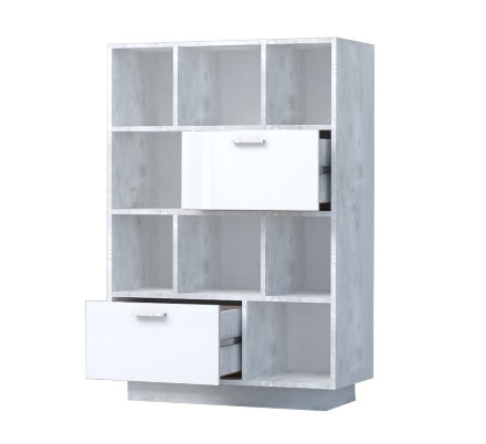 Комод с 2мя ящиками на цоколе К-1 ЭГО, бетон 